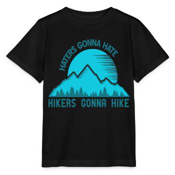 Haters Gonna Hate Hikers Gonna Hike Retro Cool - Stanley/Stella Kinder T-Shirt MINI CREATOR  - Schwarz - Vorne - Mikhail (115cm)