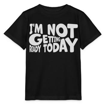 ne pas se préparer aujourd’hui - T-shirt bio MINI CREATOR Stanley/Stella Enfant - noir - Devant - Mikhail (115cm)
