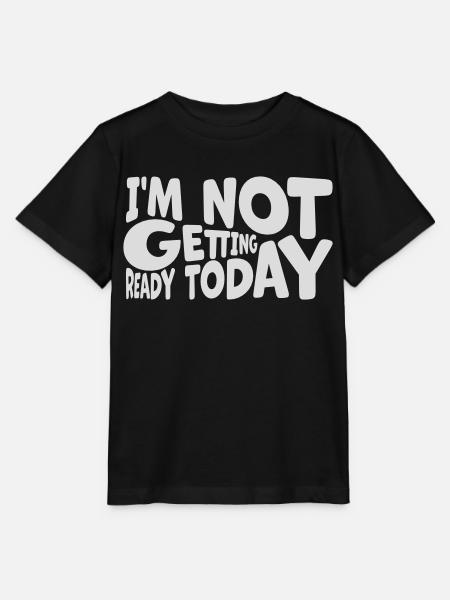 not getting ready today - Stanley/Stella Kinder T-Shirt MINI CREATOR  - Schwarz