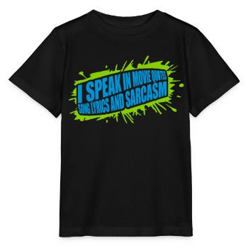 speak lyrics and sarcasm - Stanley/Stella MINI CREATOR Kids’ T-Shirt - black - Front - Mikhail (115cm)
