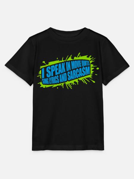 speak lyrics and sarcasm - Stanley/Stella Kinder T-Shirt MINI CREATOR - Schwarz