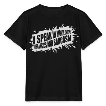 speak lyrics and sarcasm - Stanley/Stella MINI CREATOR Kids’ T-Shirt - black - Front - Mikhail (115cm)