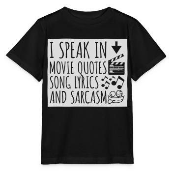 speak lyrics and sarcasm - Stanley/Stella MINI CREATOR Kids’ T-Shirt - black - Front - Mikhail (115cm)