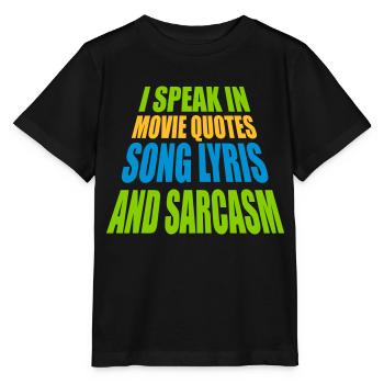 speak lyrics and sarcasm - Stanley/Stella MINI CREATOR Kids’ T-Shirt - black - Front - Mikhail (115cm)