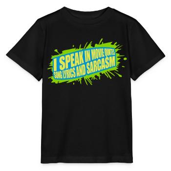 speak lyrics and sarcasm - Stanley/Stella MINI CREATOR Kids’ T-Shirt - black - Front - Mikhail (115cm)
