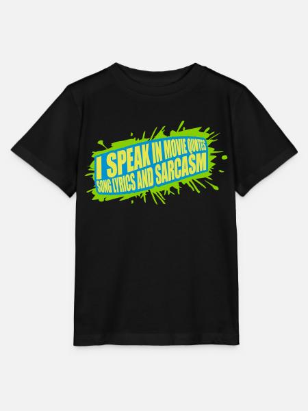 speak lyrics and sarcasm - Stanley/Stella Kinder T-Shirt MINI CREATOR - Schwarz