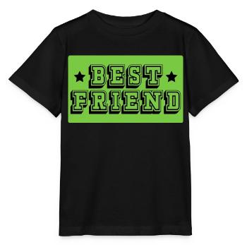 Best friend gruen tshirt - Stanley/Stella Kinder T-Shirt MINI CREATOR  - Schwarz - Vorne - Mikhail (115cm)