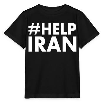 Help iran - Stanley/Stella Kinder T-Shirt MINI CREATOR  - Schwarz - Vorne - Mikhail (115cm)