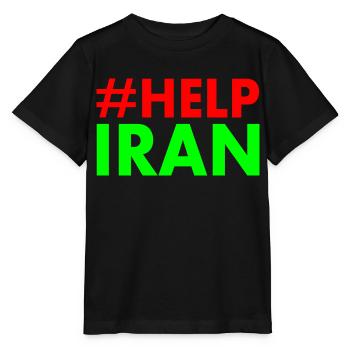 Help iran - Stanley/Stella Kinder T-Shirt MINI CREATOR  - Schwarz - Vorne - Mikhail (115cm)