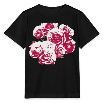 Roses shaded - Stanley/Stella MINI CREATOR Kids’ T-Shirt - black - Front - Mikhail (115cm)