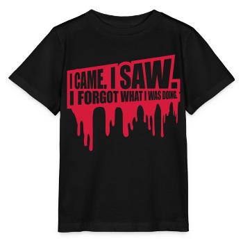 I came saw forget - Stanley/Stella Kinder T-Shirt MINI CREATOR  - Schwarz - Vorne - Mikhail (115cm)