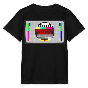 BOYKOTT QATAR KATAR - Stanley/Stella Kinder T-Shirt MINI CREATOR  - Schwarz - Vorne - Mikhail (115cm)