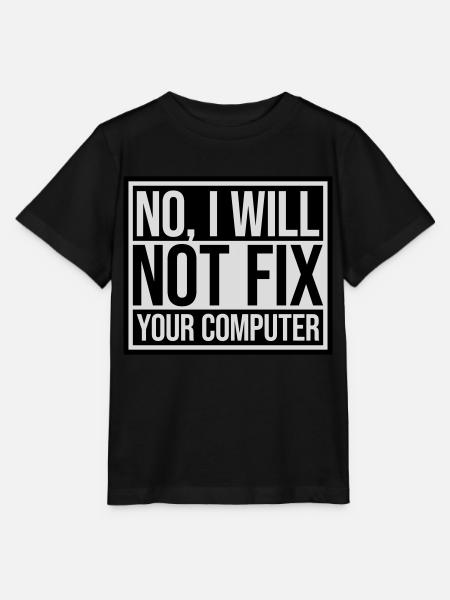 Ne pas réparer votre ordinateur - T-shirt bio MINI CREATOR Stanley/Stella Enfant - noir