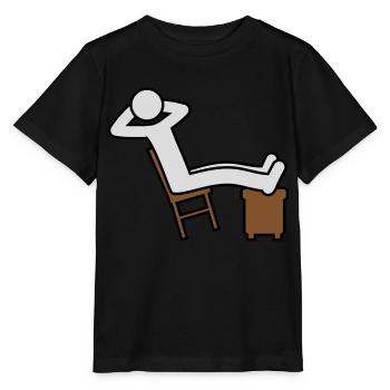 Man rests - Stanley/Stella MINI CREATOR Kids’ T-Shirt - black - Front - Mikhail (115cm)