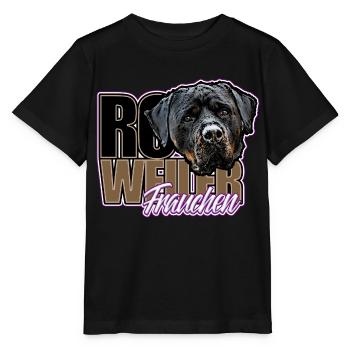 Rottweiler Frauchen - Stanley/Stella Kinder T-Shirt MINI CREATOR  - Schwarz - Vorne - Mikhail (115cm)