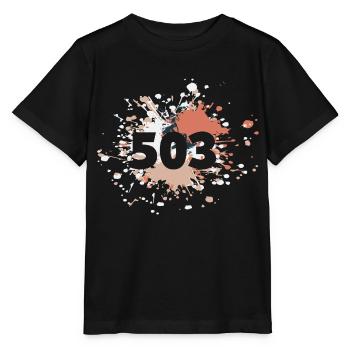 Status Mood 503 Service Unavailable Color Splash - Stanley/Stella Kinder T-Shirt MINI CREATOR  - Schwarz - Vorne - Mikhail (115cm)