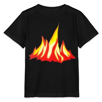 Lagerfeuer Camping Natur Falmmen Feuer Flamme 3 - Stanley/Stella Kinder T-Shirt MINI CREATOR  - Schwarz - Vorne - Mikhail (115cm)
