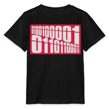 Binary Code Program Language - Stanley/Stella MINI CREATOR Kids’ T-Shirt - black - Front - Mikhail (115cm)