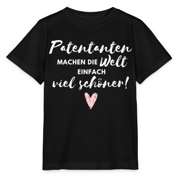 Patentanten machen die Welt viel schöner - Stanley/Stella Kinder T-Shirt MINI CREATOR  - Schwarz - Vorne - Mikhail (115cm)
