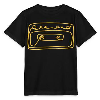 Cassette Musique Enregistrement Bande Salade - T-shirt bio MINI CREATOR Stanley/Stella Enfant - noir - Devant - Mikhail (115cm)