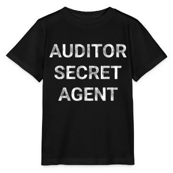 Auditor Secret Agent - Stanley/Stella MINI CREATOR Kids’ T-Shirt - black - Front - Mikhail (115cm)