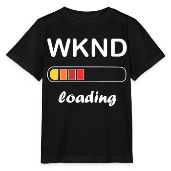 weekend loading / Warten auf das Wochenende - Stanley/Stella Kinder T-Shirt MINI CREATOR  - Schwarz - Vorne - Mikhail (115cm)
