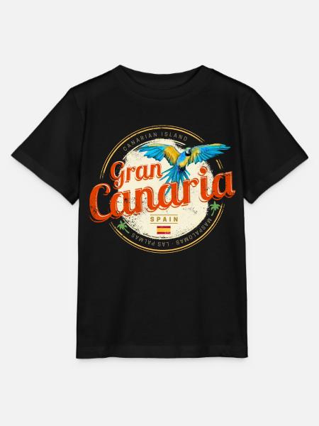 Gran Canaria Loro Islas Canarias España - Camiseta para niños MINI CREATOR de Stanley/Stella - negro