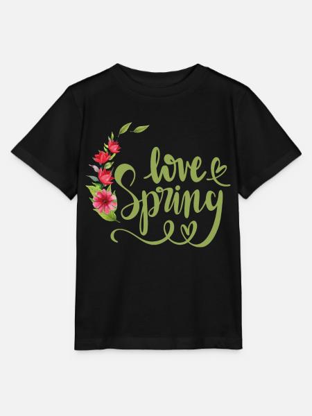 Liebe den Frühling - Stanley/Stella Kinder T-Shirt MINI CREATOR  - Schwarz