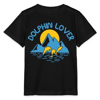 DOLPHINS LOVE - Stanley/Stella MINI CREATOR Kids’ T-Shirt - black - Front - Mikhail (115cm)