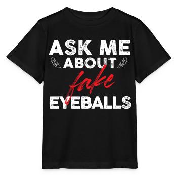 Posez-moi des questions sur les faux globes oculaires Conception pour une taxidermie - T-shirt bio MINI CREATOR Stanley/Stella Enfant - noir - Devant - Mikhail (115cm)