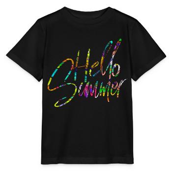 Hello Summer - Stanley/Stella Kinder T-Shirt MINI CREATOR  - Schwarz - Vorne - Mikhail (115cm)