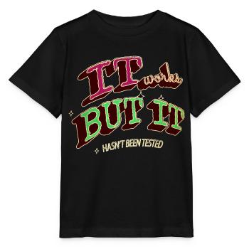 dads favorite gift admin computer humour - Stanley/Stella MINI CREATOR Kids’ T-Shirt - black - Front - Mikhail (115cm)