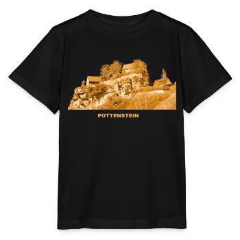 Pottenstein Castle Franconian Switzerland Bavaria - Stanley/Stella MINI CREATOR Kids’ T-Shirt - black - Front - Mikhail (115cm)