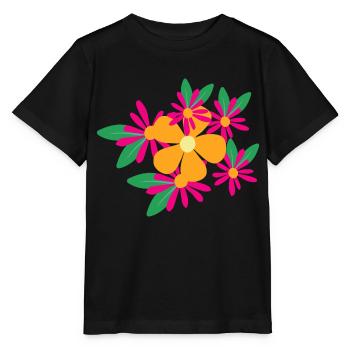 Flower Flower Plant - Stanley/Stella MINI CREATOR Kids’ T-Shirt - black - Front - Mikhail (115cm)
