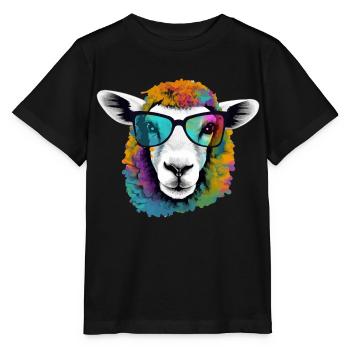 Mimou the sheep - Stanley/Stella MINI CREATOR Kids’ T-Shirt - black - Front - Mikhail (115cm)
