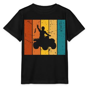Vintage Geschenk Quad - Stanley/Stella Kinder T-Shirt MINI CREATOR  - Schwarz - Vorne - Mikhail (115cm)