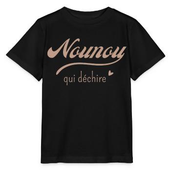 Nounou qui déchire - T-shirt bio MINI CREATOR Stanley/Stella Enfant - noir - Devant - Mikhail (115cm)