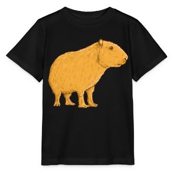 Capybara Haustier - Stanley/Stella Kinder T-Shirt MINI CREATOR  - Schwarz - Vorne - Mikhail (115cm)