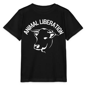 Vache de libération animale - T-shirt bio MINI CREATOR Stanley/Stella Enfant - noir - Devant - Mikhail (115cm)