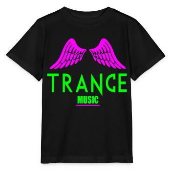 Logo de l’aile de musique trance - T-shirt bio MINI CREATOR Stanley/Stella Enfant - noir - Devant - Mikhail (115cm)