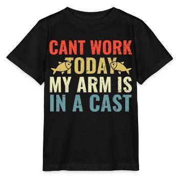 Cant Work today my Arm is in a Cast - Stanley/Stella Kinder T-Shirt MINI CREATOR  - Schwarz - Vorne - Mikhail (115cm)