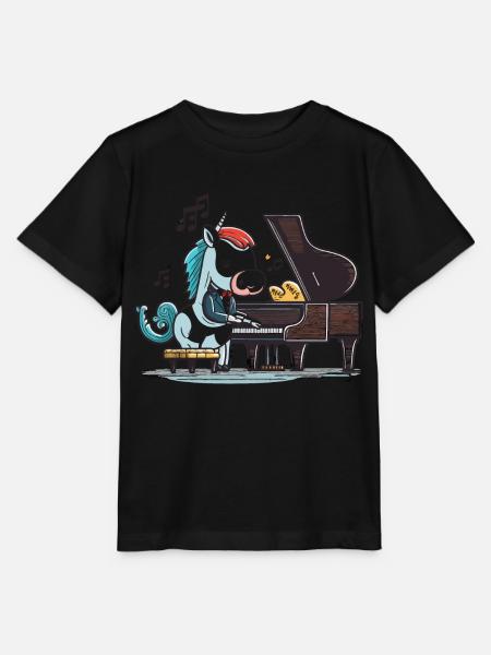 Einhorn-Melodie - Stanley/Stella Kinder T-Shirt MINI CREATOR - Schwarz