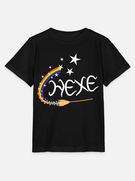 Regenbogen Hexe - Stanley/Stella Kinder T-Shirt MINI CREATOR - Schwarz