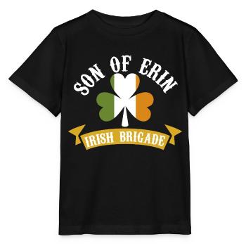 Son of Erin Irish brigade - Stanley/Stella Kinder T-Shirt MINI CREATOR  - Schwarz - Vorne - Mikhail (115cm)