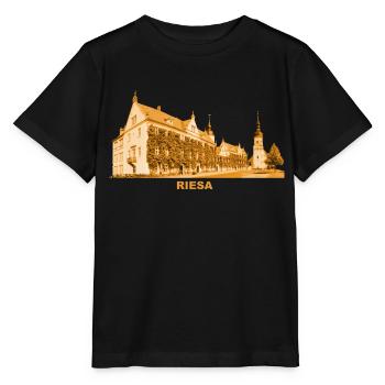 Hôtel de ville de Riesa Elbe Meissen Saxe - T-shirt bio MINI CREATOR Stanley/Stella Enfant - noir - Devant - Mikhail (115cm)