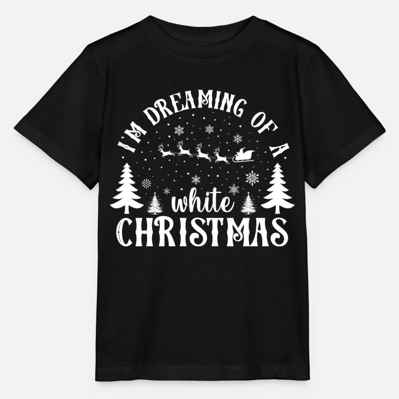 Je rêve d’un Noël blanc - T-shirt bio MINI CREATOR Stanley/Stella Enfant - noir