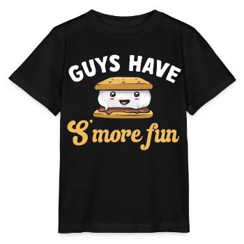 S'more Campfire Marshmallow Camping - T-shirt bio MINI CREATOR Stanley/Stella Enfant - noir - Devant - Mikhail (115cm)