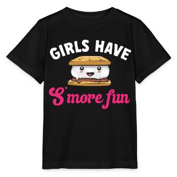 S'more Campfire Marshmallow Camping - T-shirt bio MINI CREATOR Stanley/Stella Enfant - noir - Devant - Mikhail (115cm)