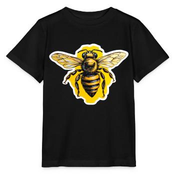Honigbiene - Stanley/Stella Kinder T-Shirt MINI CREATOR  - Schwarz - Vorne - Mikhail (115cm)
