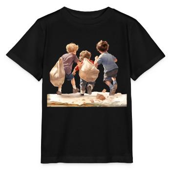 Vivre une enfance heureuse - T-shirt bio MINI CREATOR Stanley/Stella Enfant - noir - Devant - Mikhail (115cm)